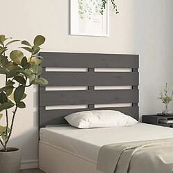 Avis vidaXL Tête de lit Gris 100x3x80 cm Bois massif de pin