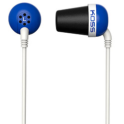 Écouteurs avec Fil, Headphones In Ear Légers, Compatibles avec les Smartphones, , Bleu, KOSS, Plug B Classic