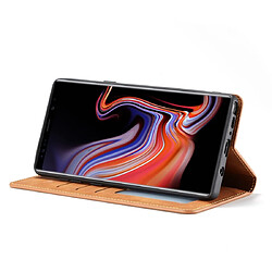 Wewoo Housse Coque Pour Galaxy Note9 Forwenw Dream Series Oil Edge Fort Magnetism Étui en cuir à rabat horizontal avec support et fentes cartes et portefeuille et cadre photo marron pas cher