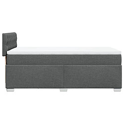 Acheter Vidaxl Sommier à lattes de lit avec matelas Gris foncé 80x200 cm Tissu