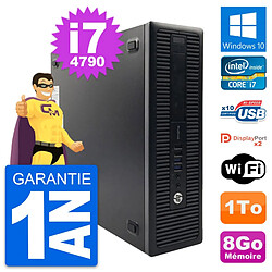 PC HP ProDesk 600 G1 SFF Intel i7-4790 RAM 8Go Disque Dur 1To Windows 10 Wifi - Occasion