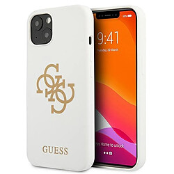 Guess Maroquinerie guess guhcp13sls4ggwh iphone 13 mini 5.4 "etui rigide blanc / blanc silicone 4g logo