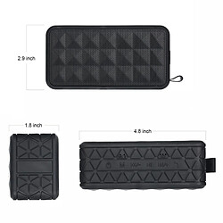 Wewoo Enceinte Bluetooth étanche noir Haut-parleur stéréo portable imperméable à l'eau, avec MIC intégré et ampli Crochet accrochant, appuis mains-libres de ampère Carte TF & AUX, Distance Bluetooth: 10m pas cher