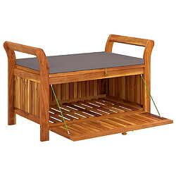 Acheter Maison Chic Banc de rangement | Meuble de rangement d'Entrée | Coffres d'Intérieur de jardin avec coussin 91 cm Bois d'acacia -MN28562