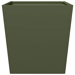 Acheter vidaXL Jardinière vert olive 50x50x50 cm acier