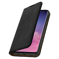 Avizar Étui Samsung Galaxy S10 Housse Folio Cuir Support Vidéo noir