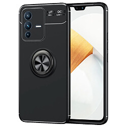 Coque en TPU anti-salissure anti-empreinte digitale avec béquille, noir pour votre Vivo S12 Pro