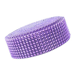 Acheter 10 mètres diamant strass ruban Wrap fête de mariage décoration florale violet