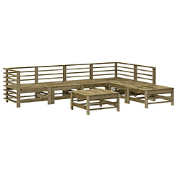 Maison Chic Salon de jardin 7 pcs - Table et chaises d'extérieur - Mobilier/Meubles de jardin Moderne bois de pin imprégné -MN71757