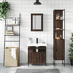 Avis ComfortXL Ensemble De Meubles De Salle De Bain 3 Pièces Chêne Marron