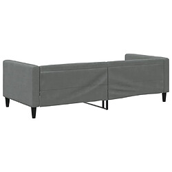 Acheter vidaXL Lit de repos sans matelas gris foncé 90x200 cm tissu