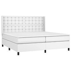 Avis vidaXL Sommier à lattes de lit matelas LED Blanc 200x200 cm Similicuir