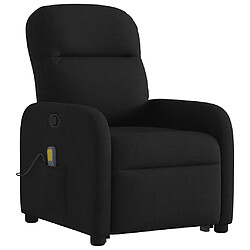 Avis vidaXL Fauteuil de massage inclinable Noir Tissu