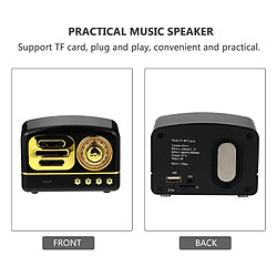 Universal Haut-parleur portable sans fil Bluetooth rétro Stéréo autour du subwoofer Support TF Card FM USB Assistant/| Haut-parleur portable (noir)