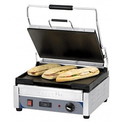 Grill Panini Professionnel Lisse - 375 x 273 mm - Casselin 