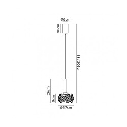 Luminaire Center Suspension design 1 ampoule Chrome poli