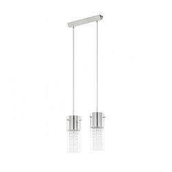 Luminaire Center Suspension en cristal Marqu Chrome 2 ampoules