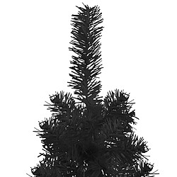 Acheter vidaXL Demi sapin de Noël artificiel mince avec support Noir 120 cm