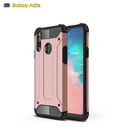 Wewoo Coque Renforcée Étui combiné TPU + PC pour Galaxy A20s Or rose