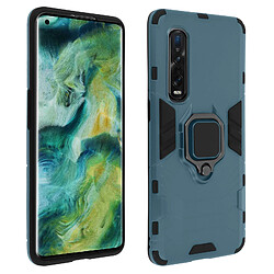 Avizar Coque Oppo Find X2 Pro Antichoc Multicouche Bague Support Vidéo bleu