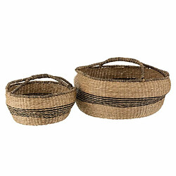 Paris Prix Lot de 2 Paniers Ronds Zostère 60cm Naturel