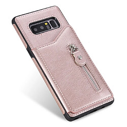 Wewoo Housse Coque Pour Galaxy Note 8 étui de protection antichoc à double boucle de couleur unie solide or rose pas cher