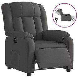 vidaXL Fauteuil inclinable électrique Gris foncé Tissu