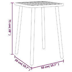 vidaXL Table de jardin anthracite 50x50x71 cm acier pas cher