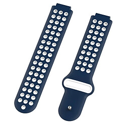 Avis Wewoo Bracelet pour montre connectée Dragonne sport en silicone bicolore Garmin Forerunner 220 / Approach S5 / S20 blanc bleu