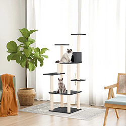 vidaXL Arbre à chat avec griffoirs en sisal Gris foncé 153 cm