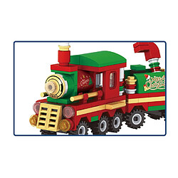 Avis Universal Train de Noël, arbre, bâtiment, bloc, mini crâne, citrouille de sorcière d'Halloween, modèle de voiture avec des briques graphiques sur des jouets pour enfants.