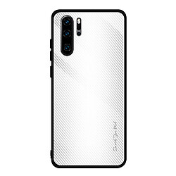 Wewoo Coque Pour Huawei P30 Pro étui de protection en verre dégradé de texture blanc