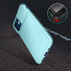 Avis Avizar Coque iPhone 12 / 12 Pro Protection Finition striée Cache caméra coulissant bleu