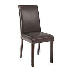 Chaises en Simili Cuir Marron Foncé - Lot de 2 - Bolero