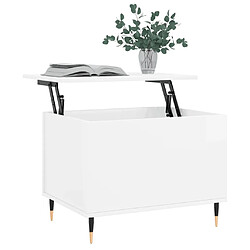 Acheter Maison Chic Tabls basse,Table Console pour salon Blanc brillant 60x44,5x45 cm Bois d'ingénierie -MN63351