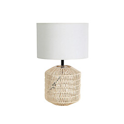 Lampe de bureau Romimex Beige osier 30 x 50 x 30 cm