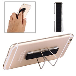 Wewoo Support Holder noir pour iPhone, Galaxy, , Xiaomi, LG, HTC et tablettes 2 en 1 de adhésif universel mini réglable + Slim Finger Grip, taille: 7,3 x 2,2 x 0,3 cm,