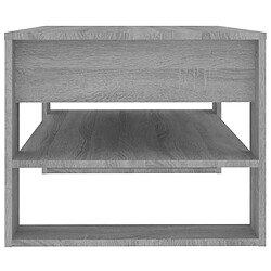 Avis vidaXL Table basse sonoma gris 102x55x45 cm bois d'ingénierie