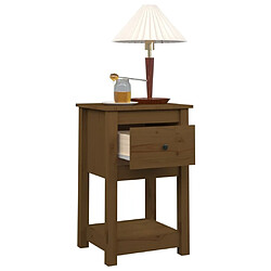 Acheter Maison Chic Table de chevet, Table de Nuit, Meuble de rangement Marron miel 40x35x61,5 cm Bois de pin solide