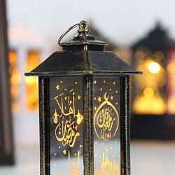 Acheter Ramadan Eid Al-Fitr Décoration Crescent Moon Star Lantern LED Lumières Bronze A