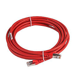 cordon de brassage rj45 - c6a - s/ftp - rouge - 5 mètres - legrand 051873