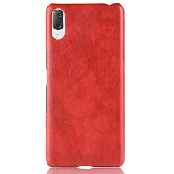 Wewoo Coque antichoc Litchi Texture PC + PU pour Sony Xperia L3 (rouge)