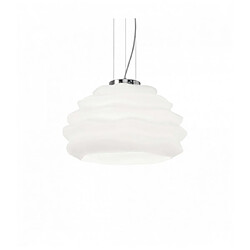 Ideal Lux Suspension Blanche KARMA 1 ampoule Diamètre 19 Cm