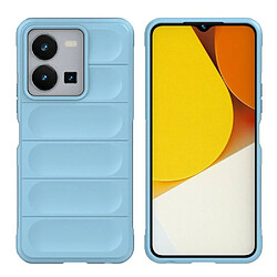 Htdmobiles Coque pour Vivo Y22 / Y22s / Y35 - housse etui silicone gel fine + film ecran - BLEU CLAIR