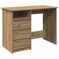 vidaXL Bureau chêne artisanal 102x50x75 cm bois d'ingénierie