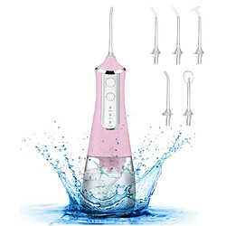 Universal Irrigation orale portable téléphone portable USB rechargeable eau magnétique magnétique mucus dentaire jet thermique réservoir d'eau 350ml Nettoyeur de dents étanche | Irrigateur oral (rose)