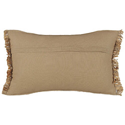 Acheter Beliani Coussin LEDUM Jute 30 x 50 cm À rayure Beige