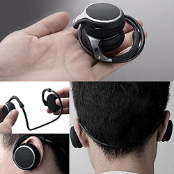 Avis Petit casque Bluetooth enveloppant la tête – Casque sans fil de sport avec microphone intégré et son cristallin, pliable et transporté dans le sac à main, noir