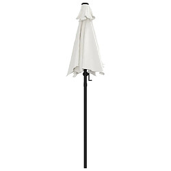 Avis vidaXL Parasol Blanc sable 200x224 cm Aluminium