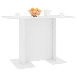 Acheter vidaXL Table de salle à manger Blanc 110 x 60 x 75 cm Bois ingénierie